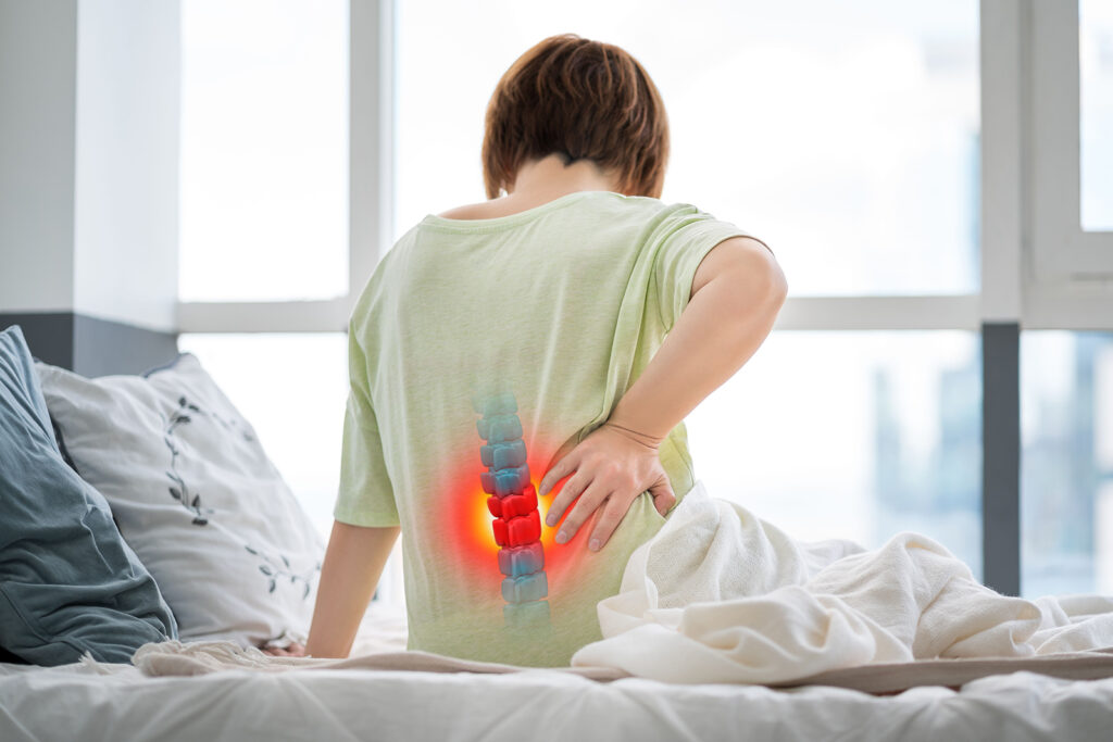 woman with chronic sciatic pain 